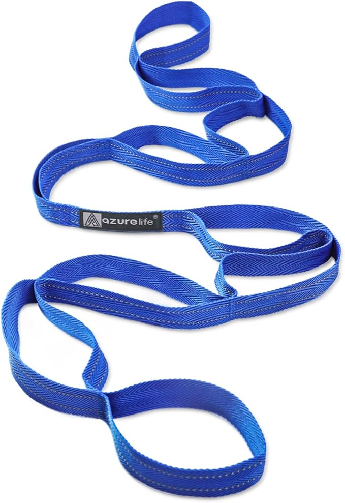 Premium Durable Stretch Straps with Loops, Stretching Strap for Physical Therapy, Multi-Loop Yoga Strap Fitness Exercise Strap for Yoga, Pilates, Dance, Flexibility&Exercise-FlexoryFit