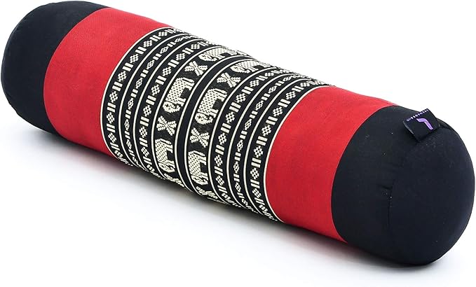 Leewadee Small Yoga Bolster – Shape-Retaining Cervical Neck Roll, Tube Pillow for Comfortable Reading, Kapok Filling, 22 x 6 x 6 inches-FlexoryFit