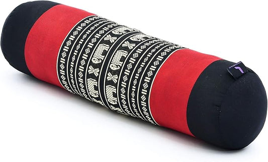 Leewadee Small Yoga Bolster – Shape-Retaining Cervical Neck Roll, Tube Pillow for Comfortable Reading, Kapok Filling, 22 x 6 x 6 inches-FlexoryFit