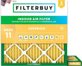 Filterbuy 11.25x11.25x1 Air Filter MERV 11 Superior Pet & Allergy Defense by Filterbuy