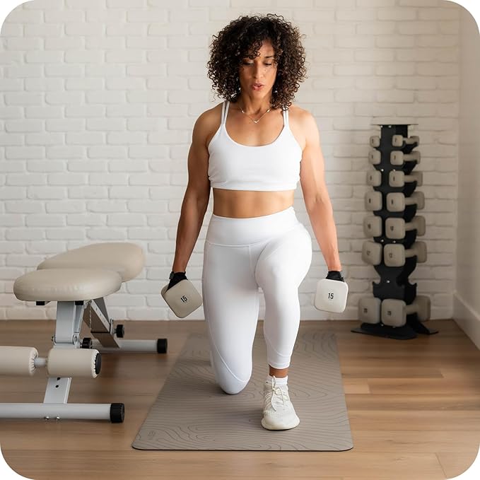 SafeGrip Dumbbells, Anti-Slip, Anti-Roll, Thick Handles, Free Weights, Square Dumbbells for Secure Workouts at Home, Weightlifting, and Personal Training-FlexoryFit