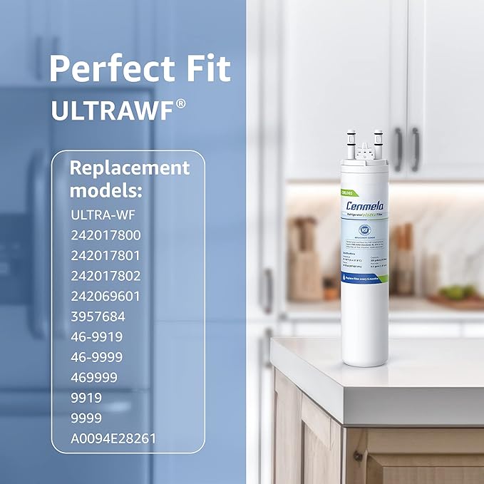 Compatible with Frigidaire ULTRAWF, Pure Source Ultra, Kenmore 9999, 469999, 46-9999, A0094E28261, Height 11 inches, Pack of 2