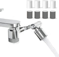 Frizzlife Splash-proof Sink Faucet Extender with Filter, Certified Reduce 99% Chlorine, 1440° Rotating Tap Aerator, 3 Modes Spray Attachment for kitchen/Bathroom/Toddlers, 8pcs Replacement Filter