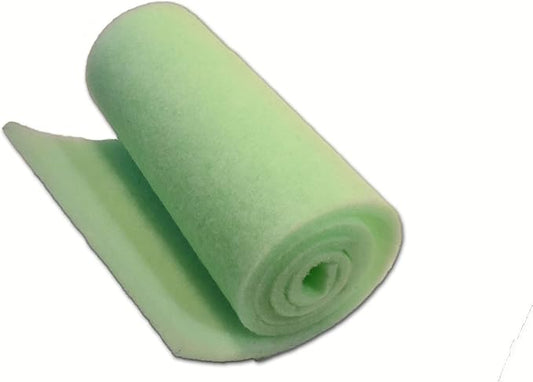 Lime Green Fine Filter Media, 1" Thick, 14" x 56" Roll, Perfect for Aquariums, Koi Ponds or Water Gardens, Made in USA