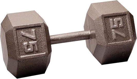 Body-Solid Cast Iron Hexagon Dumbbell, Hand Weights For Men and Women, Weight Dumbbells for Strength Training, Body Building Home Gym Training Gear-FlexoryFit