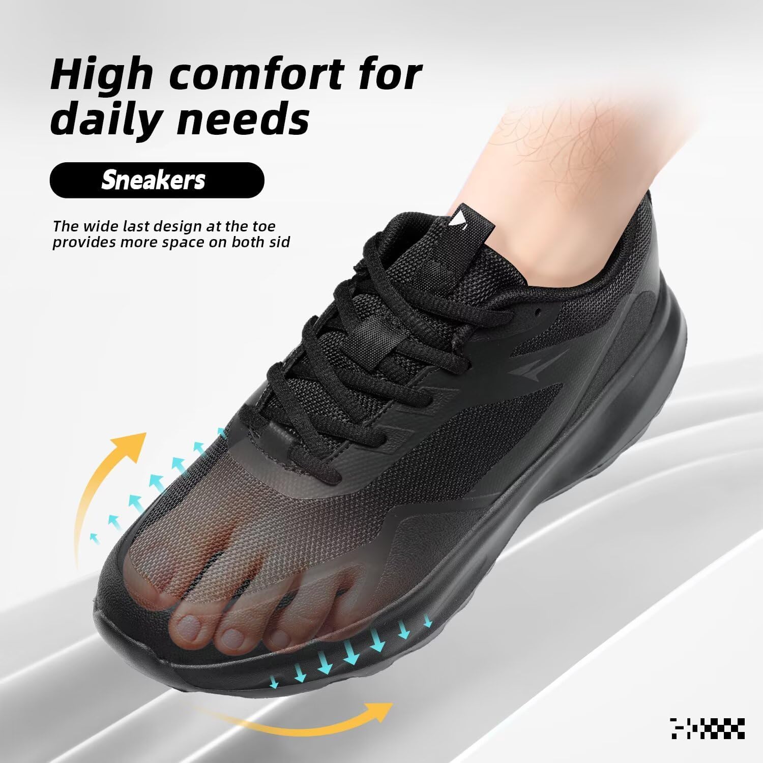 Mens Trail Running Shoes Fashion Walking Hiking Non Slip Sneakers Tennis Cross Training Outdoor Casual Workout Trainers