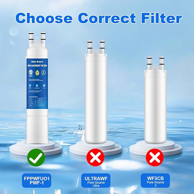 FPPWFU01 Water Filter Replacement Compatible with frigidaire FPPWFU01, EPPWF01, PureAdvantage, PWF-1 FPPWFU01 PurePour Water Filter (2-PCS)