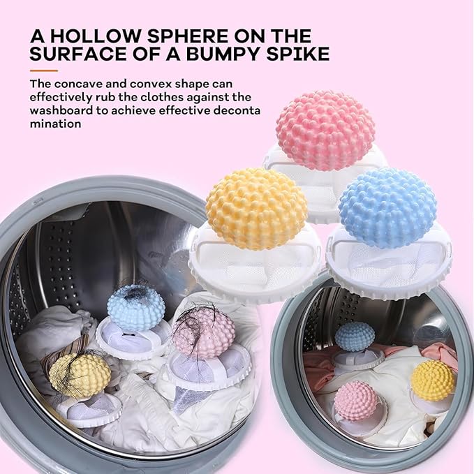 3Pcs-Pet Hair Remover for Laundry,Floating Hair Filtering Mesh Remova, 2025 New Washing Machine Hair Catcher,Dog Hair Remover for Laundry (Yellow+Pink+Blue)