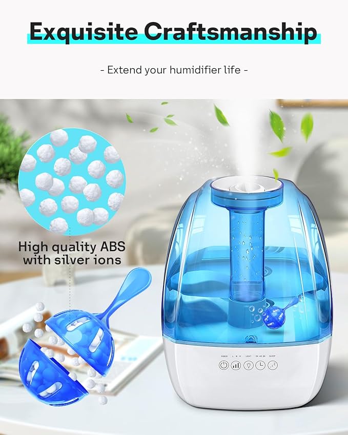 Leemone Humidifier Cleaner 20 Pack, Demineralization Cleaning Ball, Works in All humidifiers and Fish Tanks, Purifies Water, Prevents Hard Water Build-Up, Eliminates White Dust and Odor