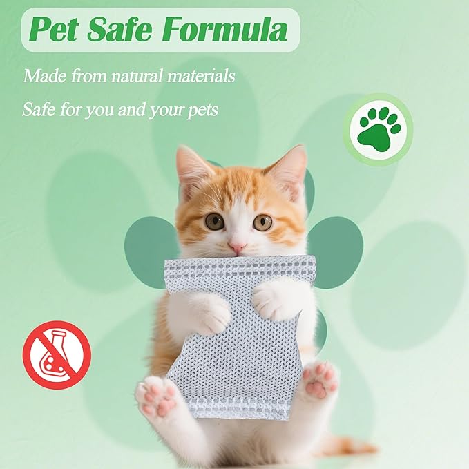 NewKe 12 Pack Odor Remover Refills for Hooded Cat Litter Box, Activated Charcoal Filters Replacement, Odor Eliminator for Automatic Litter Box, Activated Carbon Filters for Pet Odor, Keep Home Fresh
