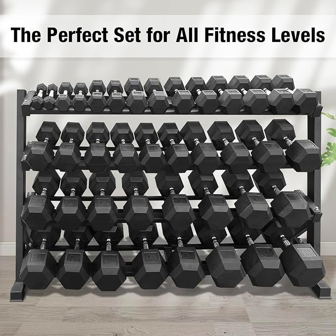 550 lbs 1200lbs 2100 lbs Dumbbells Weight Set, Hex Dumbbell Sets, Gyms Weights Dumbbells Sets, Weight Set for Home Gym, Strength Training, Fitness Center Equipment-FlexoryFit