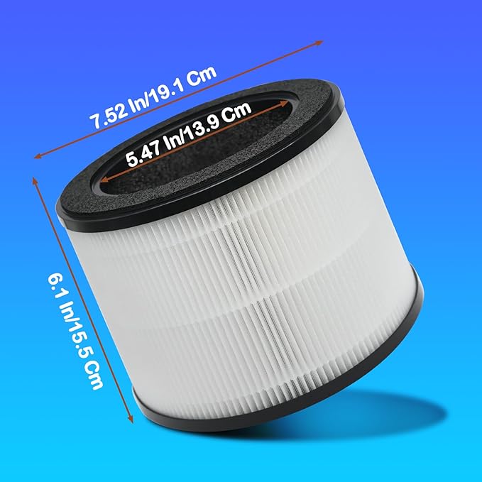 2 Pack Airmega 100 Filter, Replacement Filter Compatible with Coway Airmega 100 Air Purifier, 3-In-1 H13 True Hepa Filter for Odor, Dust, Hair and More