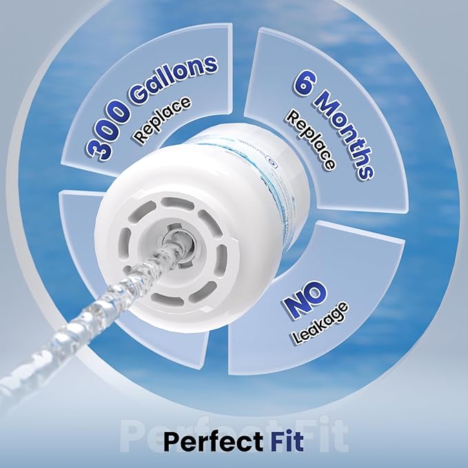 RWF0600A Replacement for GE MWFP, MWFA, MWFAP, MWFINT, GWF, GWFA, HWF, HWFA, HDX FMG-1, Smartwater, WFC1201, GSE25GSHECSS, 197D6321P006 （4 Pack)