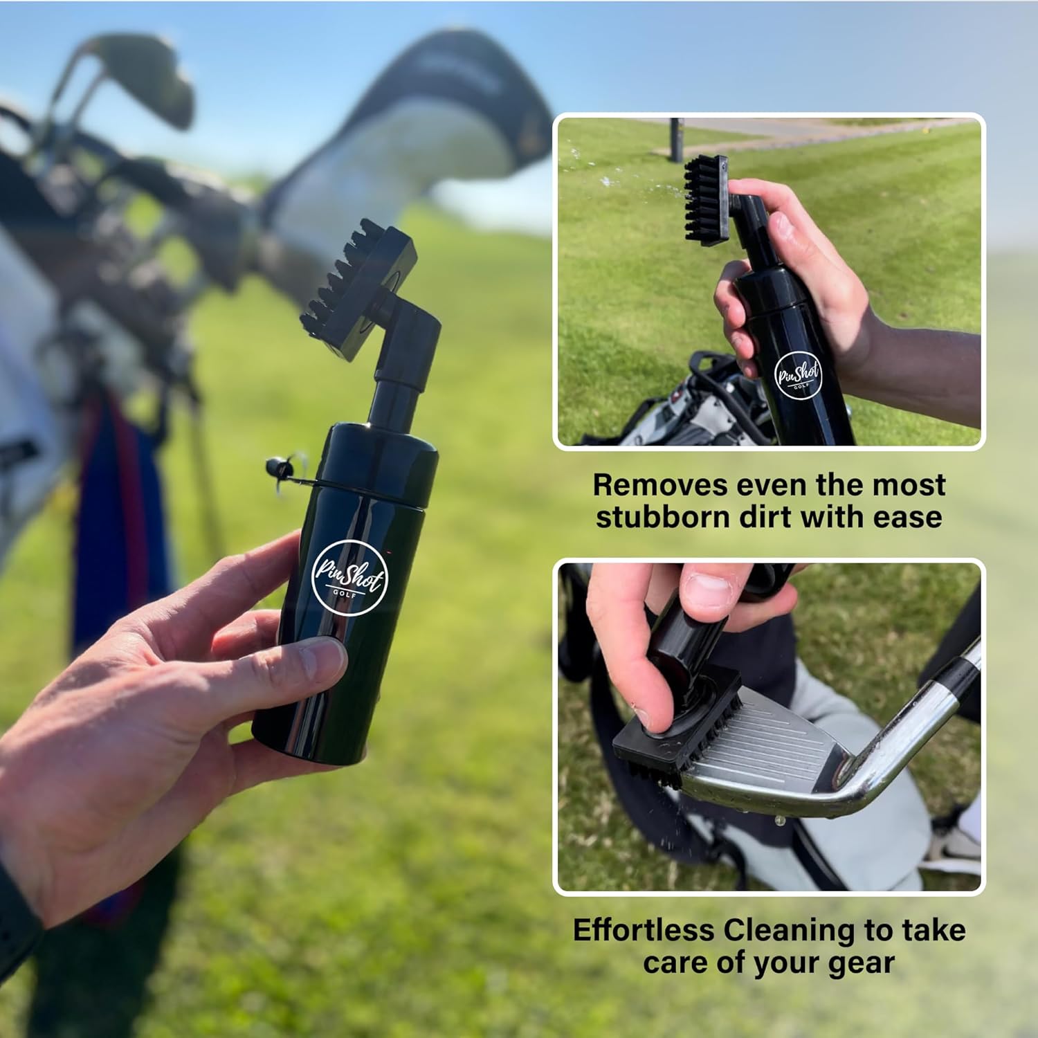 PINSHOTGolf Cleaning Brush, Golf Brush, Golf Club Cleaner, Professional Golf Club Cleaning Brush Golf Accessories