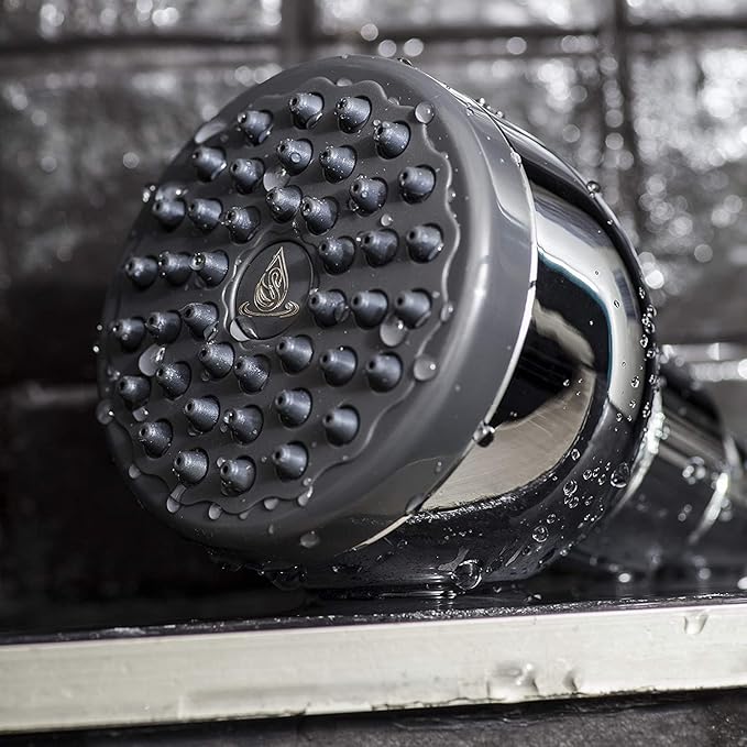 AquaBliss TurboSpa 3 Inch High Pressure Shower Head w/Flow Restrictor Melts Stress into Bliss at Full Power. 42 Nozzle Wide Spray High Flow Showerhead Drenches You Fast, No Dry Spots Guaranteed