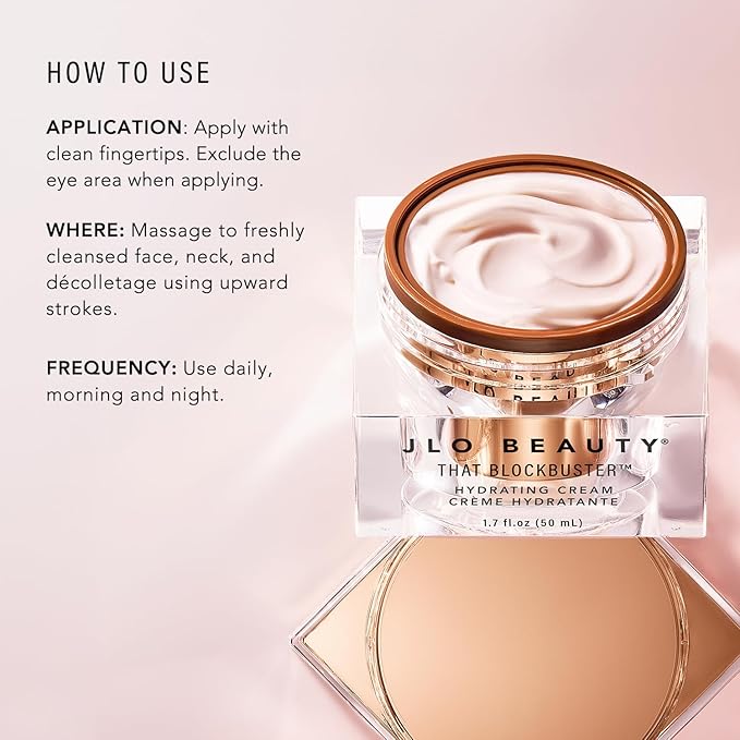 JLO Beauty That Blockbuster Face Moisturizer, Hydrating Hyaluronic Acid Face Cream with Peptides, Plumps, Nourishes, Hydrates, Skin Care to Help Visibly Smooth & Supports Fine Lines & Wrinkles, 1.7 Oz-FlexoryFit