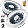 zaa 2 Pack 3 in1 Kitchen Sink Drain Strainer & Sink Stopper, Pop Up Stainless Steel Kitchen Drain Plug & Cover with Anti-Clogging Basket Strainer, Fit US Standard 3-1/2'' Drain Hole