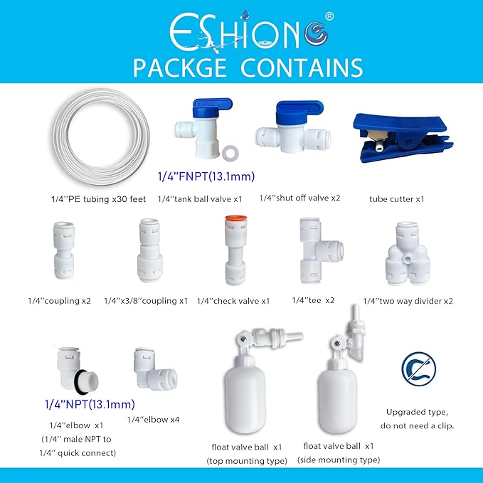 ESHIONG NSF Certified 1/4" O.D. Push to Connect Fittings - Image 2