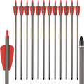 Crossbow Bolts 15 Inch Archery Carbon Crossbow Arrows with Moon Nocks Hunting Archery Arrows（12pcs
