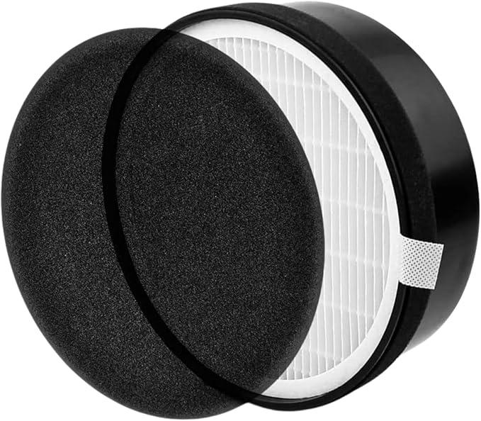 Nispira LV-H132 True HEPA Air Filter with Carbon Pre Filter Replacement Compatible with Air Purifiers LV-H132. Compared to Part LV-H132-RF - 7.5” x 2.4” x 7.5”, 1 Pack. (NOT FOR EGG AIR PURIFIER)