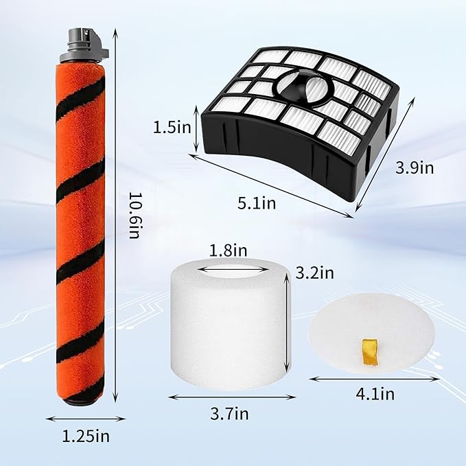 Replacement Brush Roll Filters Compatible with Shark Apex DuoClean AZ1000 AZ1002 AZ1003BRN AX950 AX951 AX952 NV830 NV831 NV835 ZU881 ZU885 Vacuum,Part # 1173FT950,XFF650 and XHF650