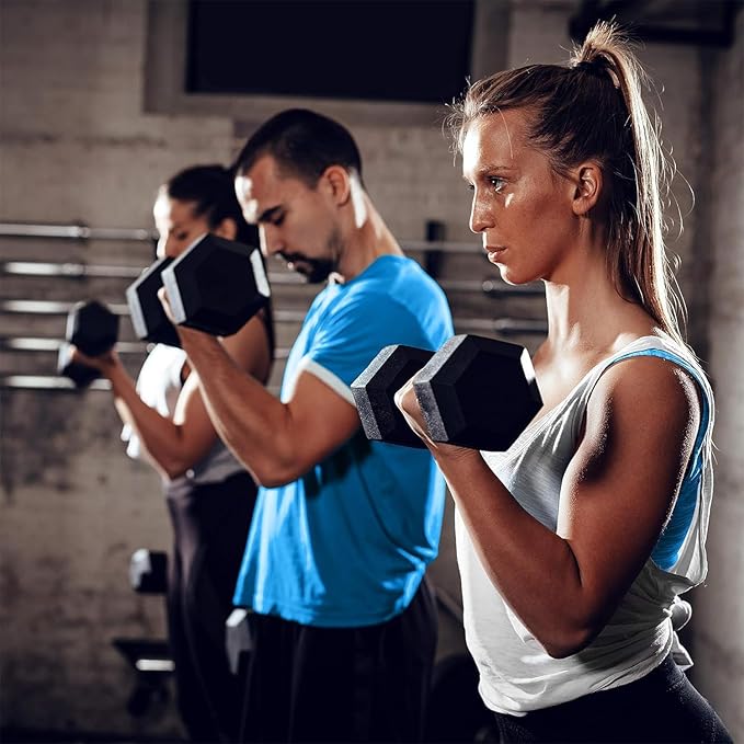 550LB 450LB 350LB Dumbbell Set with Rack Rubber Hex Weights for Home Gym Durable Construction Convenient Storage Space Saving Design Complete Weight Set Barbell Coated for Exercise Training-FlexoryFit