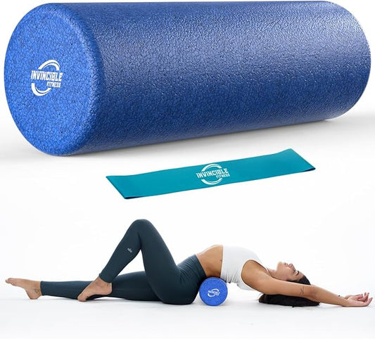 Invincible Fitness EPP Foam Roller for Deep Tissue Massage – Enhance Recovery, Relieve Pain, and Boost Mobility for a Stronger, Healthier You (Blue)-FlexoryFit