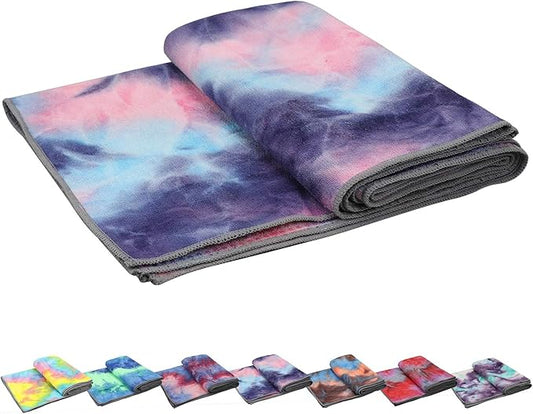 Yoga Towels , Non Slip Hot Yoga Towel Skidless Waffle Texture, 100% Absorbent Odorless Microfiber Yoga Blanket, Standard Sized 24 inchx1-FlexoryFit