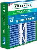 Filterbuy 16x22x5 Air Filter MERV 13 Optimal Defense (1-Pack), Pleated HVAC AC Furnace Air Filters Replacement for Amana, Coleman, Goodman, York, and More (Actual Size: 15.38 x 21.88 x 5.25 Inches)