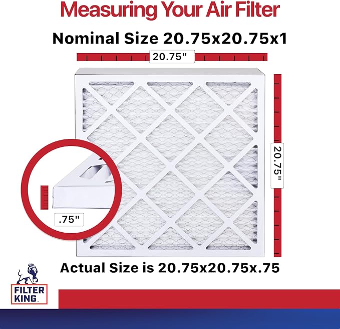 Filter King Air Filters 20.75x20.75x1 12-PACK MERV 11 HVAC Pleated AC Furnace - Image 2