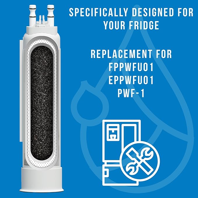 FPPWFU01 Water Filter Replacement for, Compatible with Frigidaire FPPWFU01 Water Filter, EPPWFU01 PureAdvantage PurePour PWF-1 (3 Pack)
