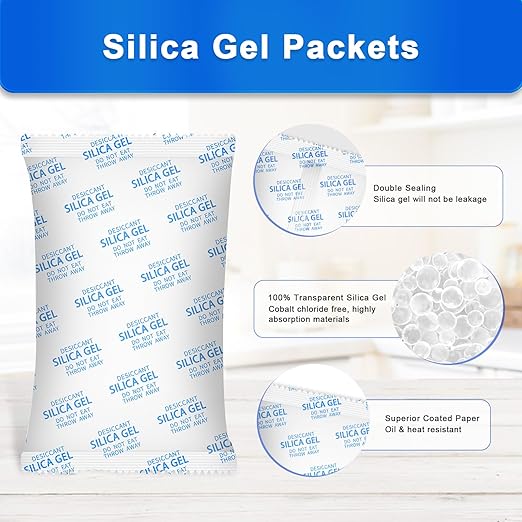 Large Desiccant Packs, 5 Packs 600 Gram Silica Gel Packets Reusable, Dehumidifier Packs for Car Desiccant, Large Moisture Absorbers for Car, Safe, 3D Filaments, Basement Garage
