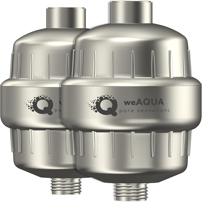 weAQUA Heavy Duty Shower Filter Family 2 PACK – 99% Removal by weAQUA