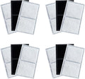 12 Pack Pet Fountain Premium Carbon Replacement Filters Compatible with PetSafe Drinkwell Platinum, Multi-Tier, Everflow, Outdoor Dog Water Dispenser, Dog Cat Water Fountain Charcoal Filters