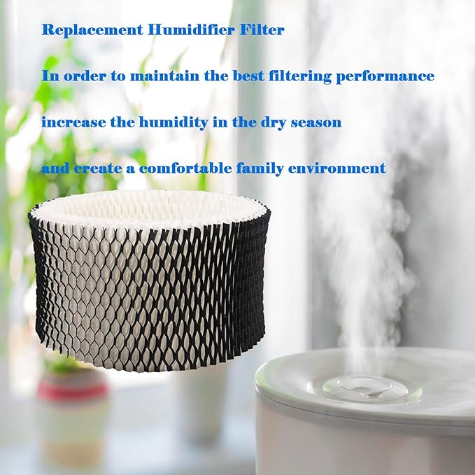 HWF62 Humidifier Filter Replacement, Compatible with for HWF62 HWF62CS HWF62D SF212, Fits Sunbeam Humidifier Models SCM1100, SCM1701, SCM1702, SCM1762(4 Pcs)