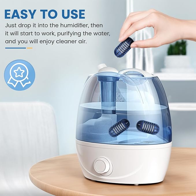 isinlive Demineralization Cartridge for HoMedics Ultrasonic Humidifiers: 20-Pack Demineralization Cartridges Filter Replacement, Filters Mineral Deposits, Prevents Hard Water Build-Up, Purifies Water