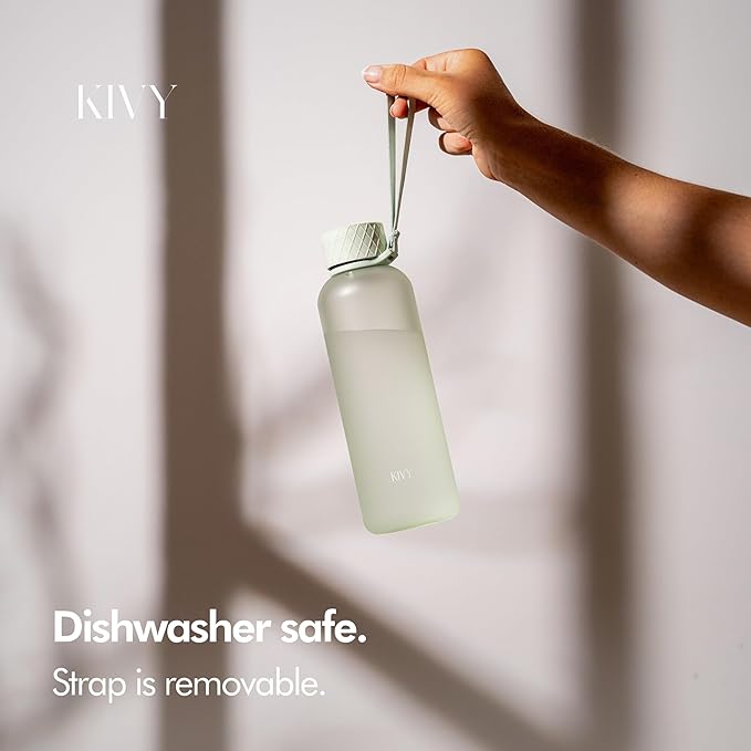 KIVY Slim Water Bottle 22oz [Lightweight & Shatterproof] - Small Drinking Waterbottle - Tritan Bottle Without Straw for School, Sport & Travel - Drinking Bottle Dishwasher Safe, BPA Free-FlexoryFit