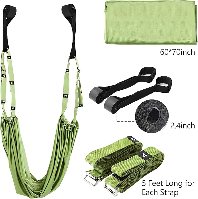 Leg Stretcher Strap, Stretching Equipment with Door Anchor Flexibility Trainer Backbend Assist for Dance Aerial Yoga Ballet Leg Stretching Exercise-FlexoryFit