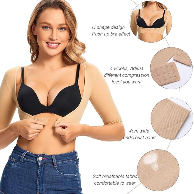 JOYSHAPER Upper Arm Shapers for Women Compression Sleeves Shapewear Crop Top Slimming Arm Slimmer Vest-FlexoryFit