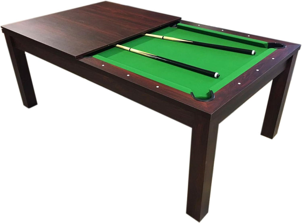 7 Foot Pool Table Dining Table Combo Green Felt – Missisipi