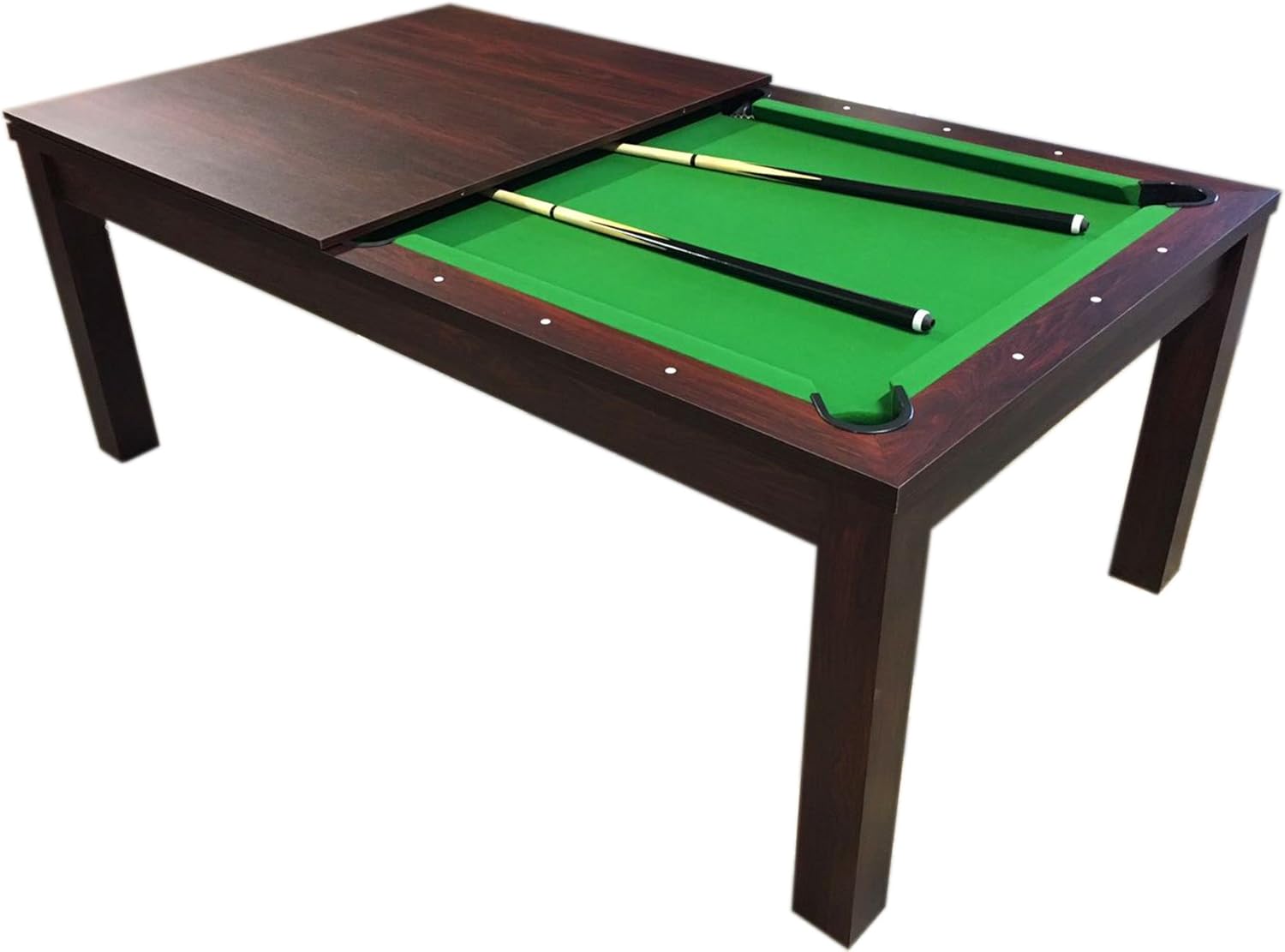 7 Foot Pool Table Dining Table Combo Green Felt – Missisipi