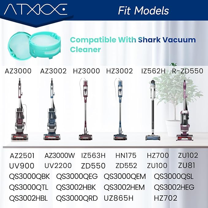 Replacement Fit for Shark Odor Neutralizer Cartridge Air Purifier, Compatible with Shark Air Purifier HP302 ZU102 LA702 AZ3002 HZ3002 IZ862H IZ562H ZD550 Stratos Upright Vacuum 1541FC3000,4 Pack