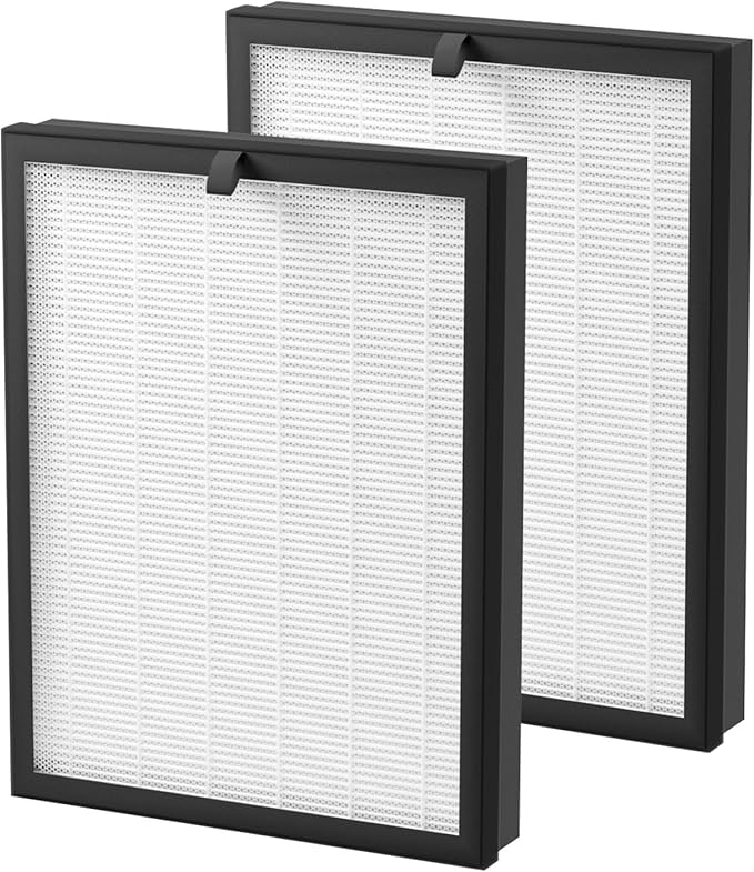 2 Pack ClearAir-A5 Replacement Filter Compatible with VEWIOR ClearAir-A5 Air Purifier, 3-in-1 High-Efficiency H13 True HEPA Air Cleaner Filter