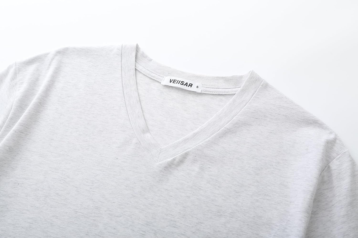 VEIISAR Premium V Neck T Shirts for Men - Modern Fitted Tees Vneck Undershirts