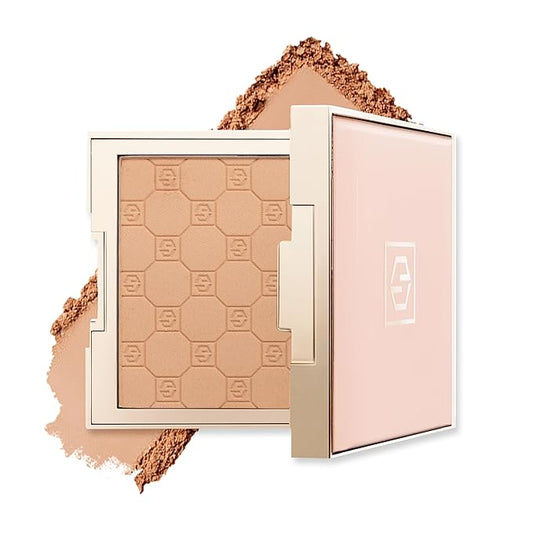 Jouer Soft Focus Hydrate & Setting Powder - Pressed Powder with Matte Finish - Blurring Powder for Fine Lines and Pores - Set Face Makeup Foundation or Concealer - Medium-FlexoryFit