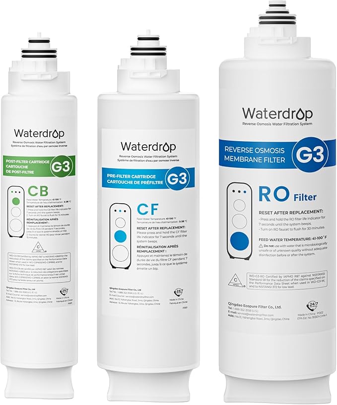 Waterdrop G3-CFCBRO Filter, Replacement by Waterdrop