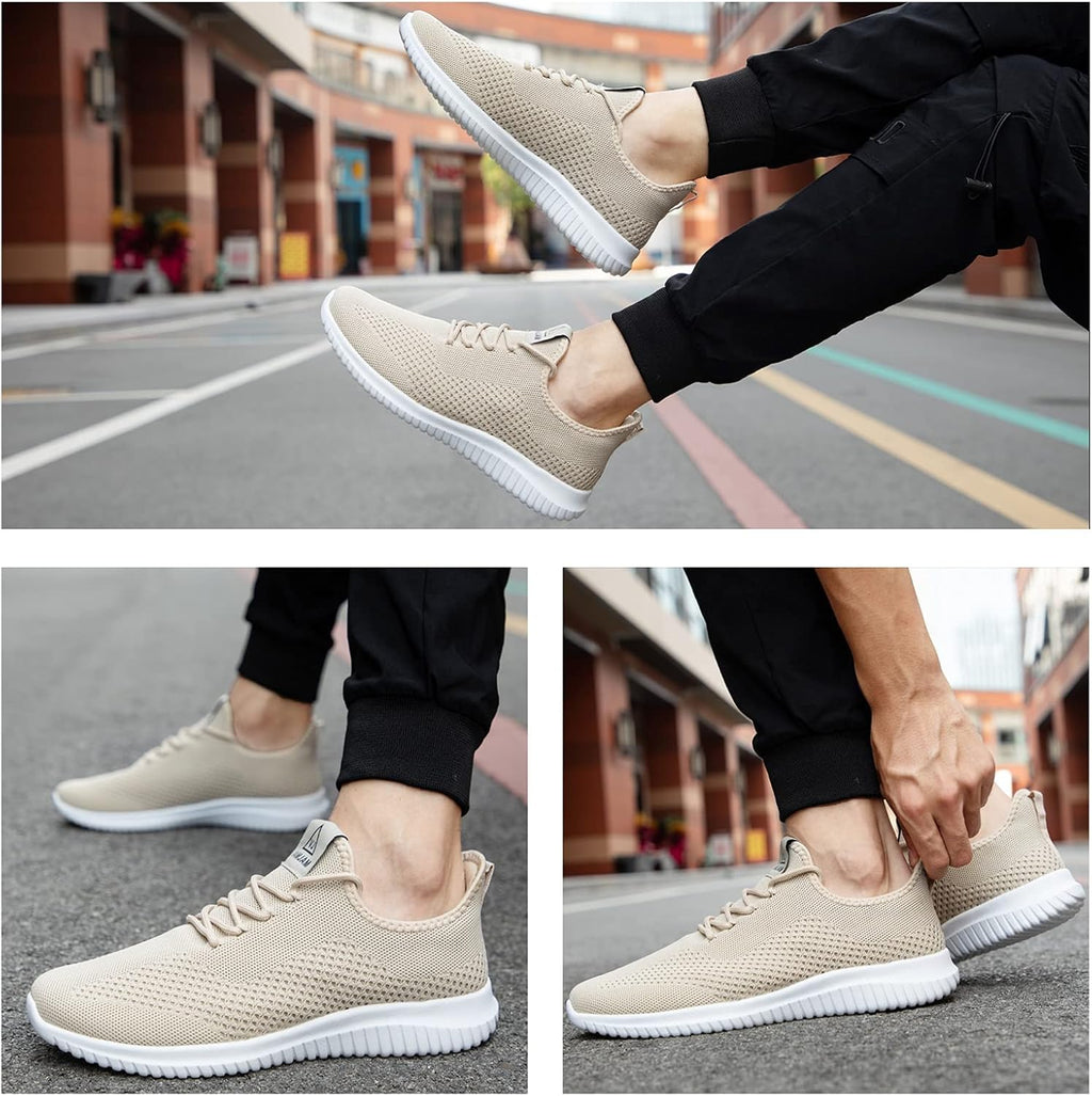 VAMJAM Men's Running Shoes Ultra Lightweight Breathable Walking Shoes Non Slip Athletic Fashion Sneakers Mesh Workout Casual Sports Shoes