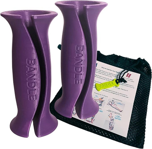 Bandle™ - True Ergonomic Handles for Resistance Bands | Unleash The Full Potential of Pain-Free, Full-Body Workouts | Durable & Comfortable for High-Intensity Training (2 Handles)-FlexoryFit