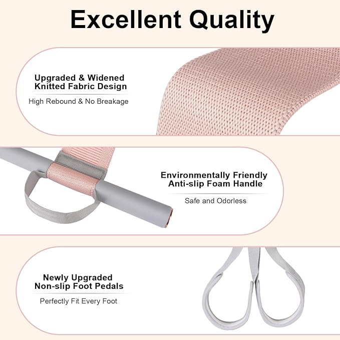 120LB Fabric Resistance Band with Handles,Non-Slip Pedal Puller Resistance Band for Strength Muscle Training-Thicken Fabric Fitness Resistance Bands for Full Body Toning,Physical Therapy-FlexoryFit