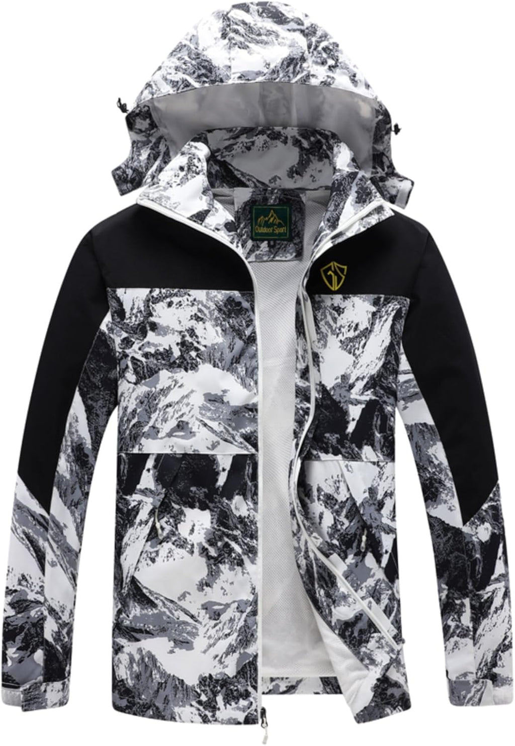 GIISAM Rain Jacket for Men, Mens Waterproof Raincoat Lightweight Rain Jackets Outdoor Rain Coat Windbreaker with Hood